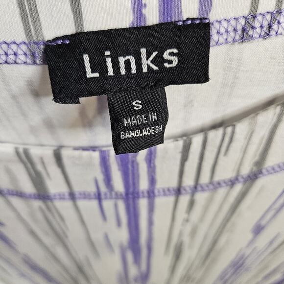 Links Womens 2pc Capri Set Purple Pull On Stretch Pockets Soft Knit Sz S - Picture 13 of 14